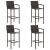 Set bar exterior cu cotieră, 5 piese, maro, poliratan GartenMobel Dekor