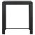 Set bar exterior cu cotieră, 5 piese, negru, poliratan GartenMobel Dekor