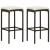 Set mobilier bar de grădină, cu perne, 3 piese, maro, poliratan GartenMobel Dekor