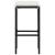 Set mobilier bar de grădină cu perne, 3 piese, negru, poliratan GartenMobel Dekor