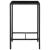 Set mobilier bar de grădină cu perne, 3 piese, negru, poliratan GartenMobel Dekor