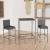 Set mobilier bar de grădină, cu perne, 3 piese, gri, poliratan GartenMobel Dekor