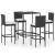 Set mobilier bar de grădină cu perne, 5 piese, negru, poliratan GartenMobel Dekor