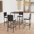 Set mobilier bar de grădină cu perne, 5 piese, negru, poliratan GartenMobel Dekor