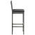 Set mobilier bar de grădină cu perne, 5 piese, gri, poliratan GartenMobel Dekor