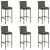 Set mobilier bar de grădină cu perne, 7 piese, gri, poliratan GartenMobel Dekor