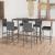 Set mobilier bar de grădină cu perne, 7 piese, gri, poliratan GartenMobel Dekor
