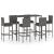 Set mobilier bar de grădină cu perne, 7 piese, gri, poliratan GartenMobel Dekor