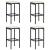 Set mobilier bar de grădină cu perne, 5 piese, negru, poliratan GartenMobel Dekor