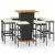Set mobilier bar de grădină cu perne, 9 piese, negru, poliratan GartenMobel Dekor