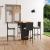 Set mobilier bar de grădină cu perne, 5 piese, negru, poliratan GartenMobel Dekor