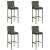 Set mobilier bar de grădină cu perne, 5 piese, gri, poliratan GartenMobel Dekor