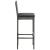 Set mobilier bar de grădină cu perne, 5 piese, gri, poliratan GartenMobel Dekor