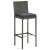 Set mobilier bar de grădină cu perne, 9 piese, gri, poliratan GartenMobel Dekor