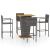 Set mobilier bar de grădină, 5 piese, gri GartenMobel Dekor