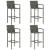 Set mobilier bar de grădină, 5 piese, gri GartenMobel Dekor