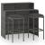 Set mobilier bar de grădină cu perne, 3 piese, gri GartenMobel Dekor