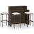 Set mobilier bar de grădină cu perne, 4 piese, maro GartenMobel Dekor