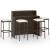 Set mobilier bar de grădină cu perne, 5 piese, maro GartenMobel Dekor