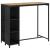 Set mobilier bar de grădină cu perne, 5 piese, negru, poliratan GartenMobel Dekor
