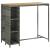 Set mobilier bar de grădină cu perne, 5 piese, gri, poliratan GartenMobel Dekor