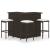 Set mobilier bar de grădină cu perne, 4 piese, maro, poliratan GartenMobel Dekor