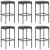Set mobilier bar de grădină cu perne, 8 piese, gri, poliratan GartenMobel Dekor