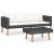 Set mobilier de grădină cu perne, 2 piese, negru, poliratan GartenMobel Dekor