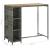 Set mobilier bar de grădină cu perne, 5 piese, gri, poliratan GartenMobel Dekor