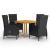 Set mobilier de grădină, 5 piese, negru GartenMobel Dekor