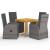 Set mobilier de grădină, 5 piese, gri GartenMobel Dekor