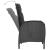 Set mobilier de grădină, 5 piese, negru GartenMobel Dekor