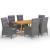 Set mobilier pentru grădină, 7 piese, gri GartenMobel Dekor