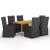 Set de masă pentru grădină, 7 piese, negru GartenMobel Dekor