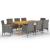 Set mobilier de grădină, 9 piese, gri GartenMobel Dekor