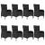 Set mobilier de grădină, 9 piese, negru GartenMobel Dekor