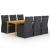 Set mobilier de grădină, 7 piese, negru GartenMobel Dekor