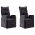 Set mobilier de grădină, 7 piese, negru GartenMobel Dekor
