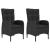 Set mobilier de grădină, 3 piese, negru GartenMobel Dekor