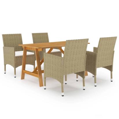 Set mobilier de grădină, 5 piese, bej GartenMobel Dekor