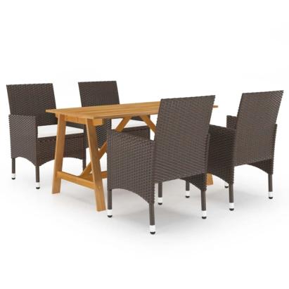 Set mobilier de grădină, 5 piese, maro GartenMobel Dekor