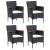 Set mobilier de grădină, 5 piese, negru GartenMobel Dekor