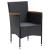 Set mobilier de grădină, 5 piese, negru GartenMobel Dekor