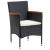 Set mobilier de grădină, 5 piese, negru GartenMobel Dekor