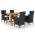 Set mobilier de grădină, 5 piese, negru GartenMobel Dekor