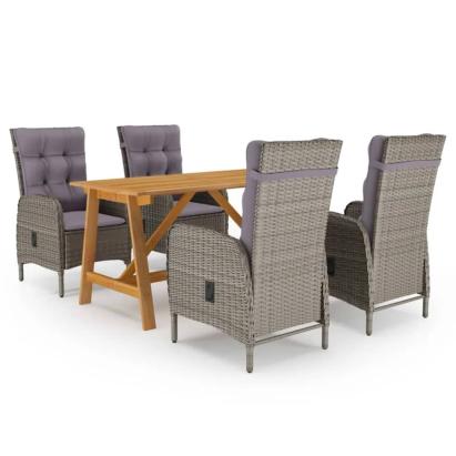 Set mobilier pentru grădină, 5 piese, gri GartenMobel Dekor