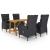 Set de masă pentru grădină, 5 piese, negru GartenMobel Dekor