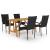Set mobilier de grădină, 5 piese, negru GartenMobel Dekor