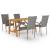 Set mobilier de grădină, 5 piese, gri GartenMobel Dekor