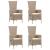 Set mobilier de grădină, 5 piese, bej GartenMobel Dekor